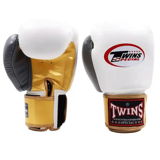 Twins Boxhandschuhe BGVL 3 Gold/Weiß/Grau