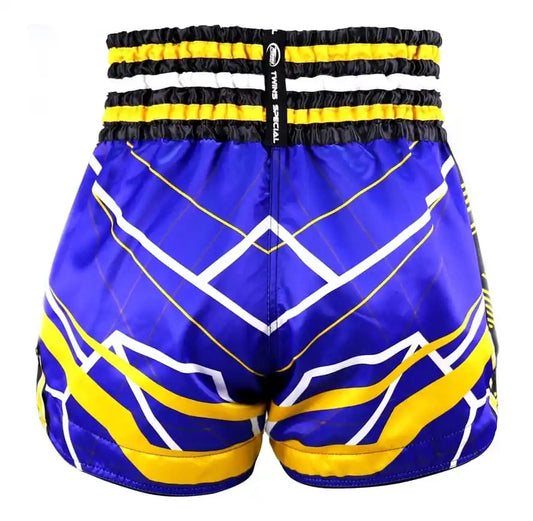 Twins Muay Thai Shorts TTBL Racing Blau/Gelb