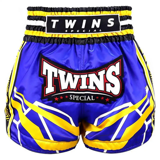 Twins Muay Thai Shorts TTBL Racing Blau/Gelb