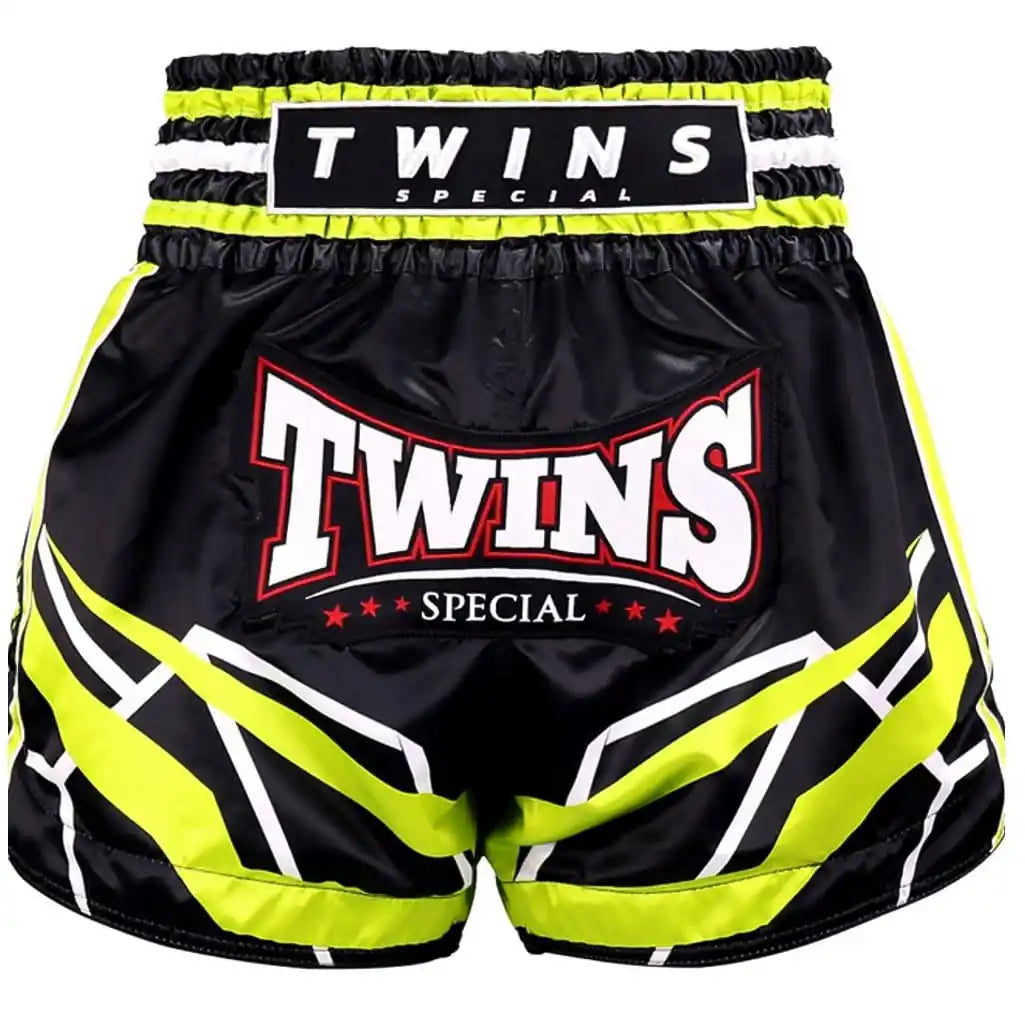 Twins Muay Thai Shorts TTBL Racing Schwarz/Grün