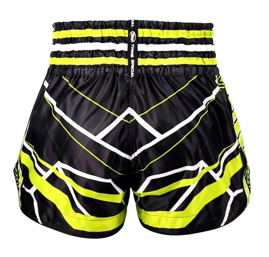 Twins Muay Thai Shorts TTBL Racing Schwarz/Grün