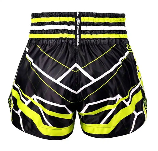 Twins Muay Thai Shorts TTBL Racing Schwarz/Grün