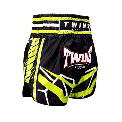 Twins Muay Thai Shorts TTBL Racing Schwarz/Grün