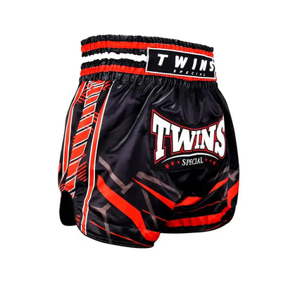 Twins Muay Thai Shorts TTBL Racing Schwarz/Rot