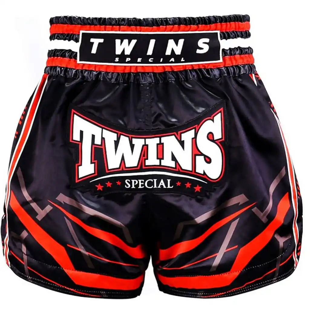 Twins Muay Thai Shorts TTBL Racing Schwarz/Rot