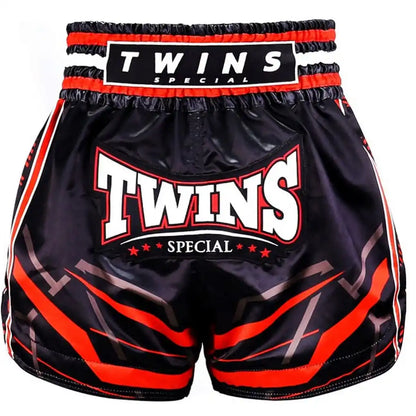 Twins Muay Thai Shorts TTBL Racing Schwarz/Rot