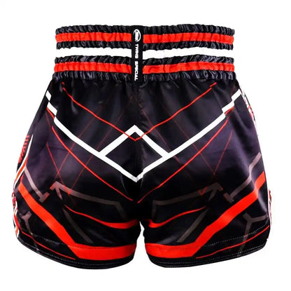Twins Muay Thai Shorts TTBL Racing Schwarz/Rot