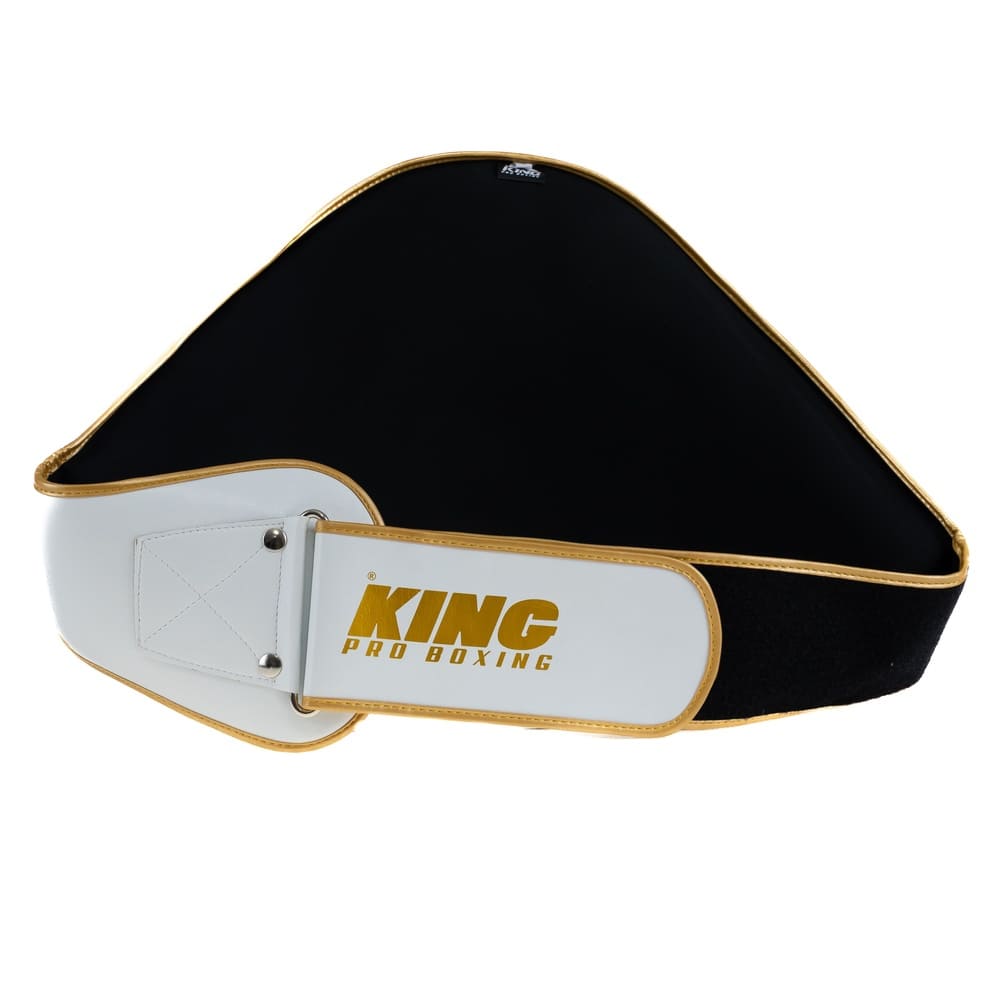 King Pro Boxing Bauchpratze BP Weiß/Gold